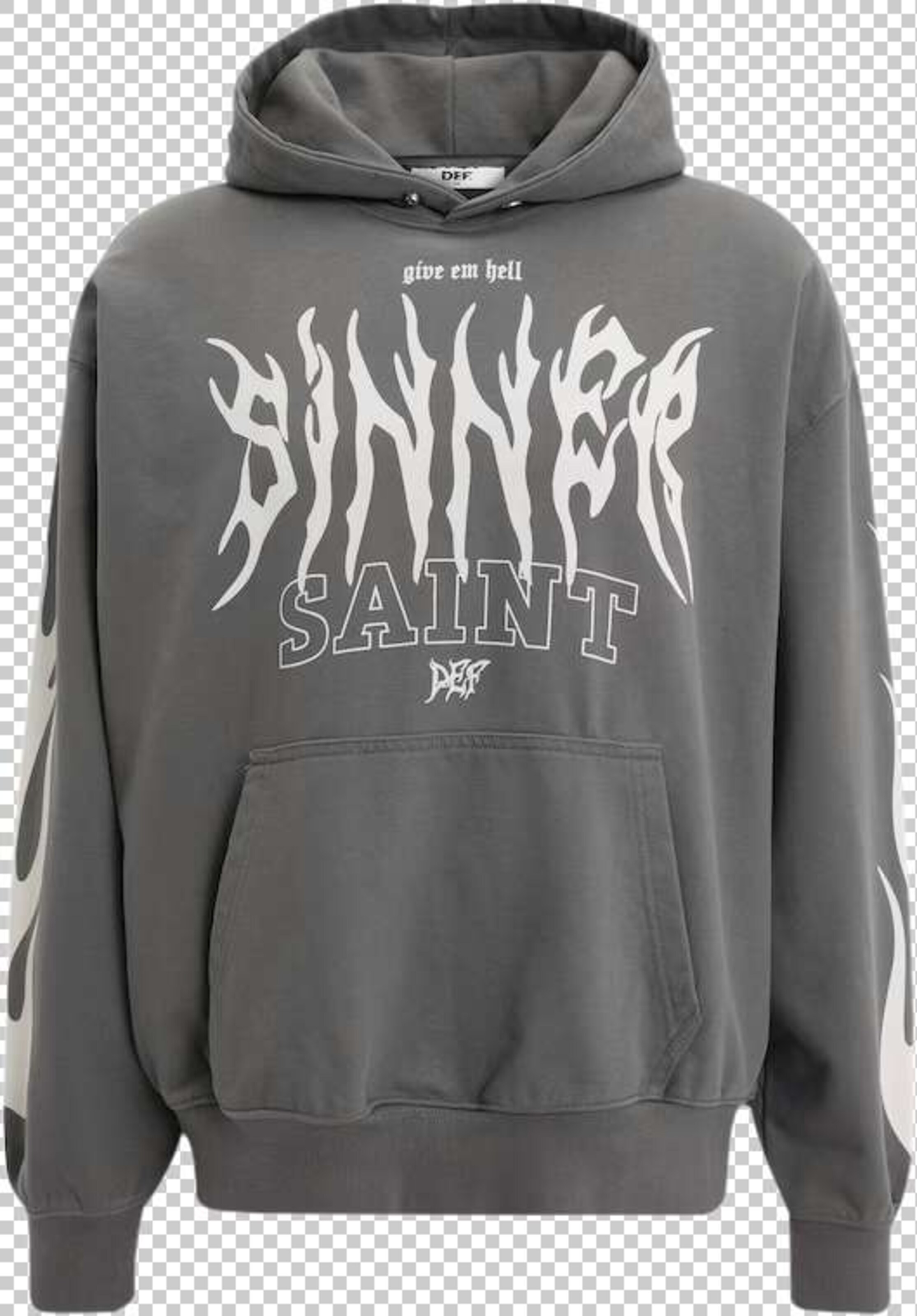 DEF Sweatshirt 'Saint' in Grau: Vorderseite
