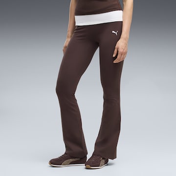 Regular Pantalon de sport 'Essentials' PUMA en marron : devant