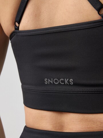 SNOCKS Low Support Sport-BH in Schwarz