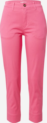 Coupe slim Pantalon chino 'Thareza' Claire en rose : devant