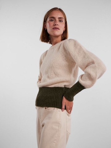 PIECES Pullover 'LAYAN' in Beige: predná strana