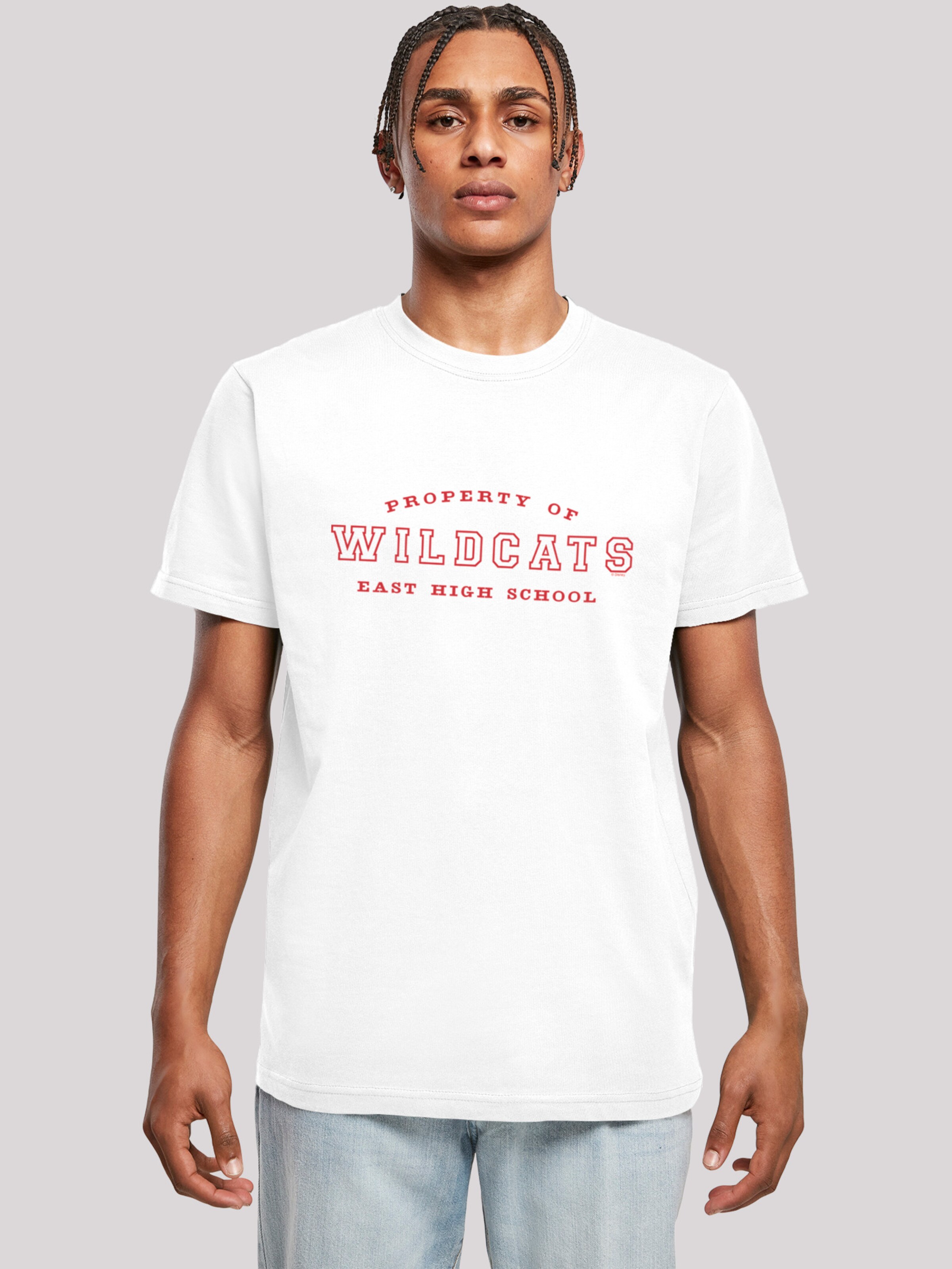F4NT4STIC Shirt 'Disney High School Musical The Musical Property Of Wildcats' in White: front