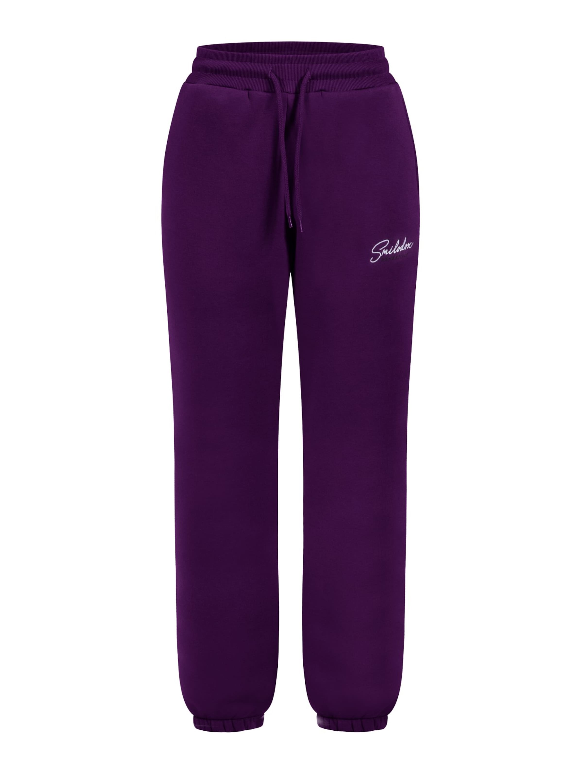 Smilodox Regular Jogginghose Enara Cozy Fit in Lila: Vorderseite