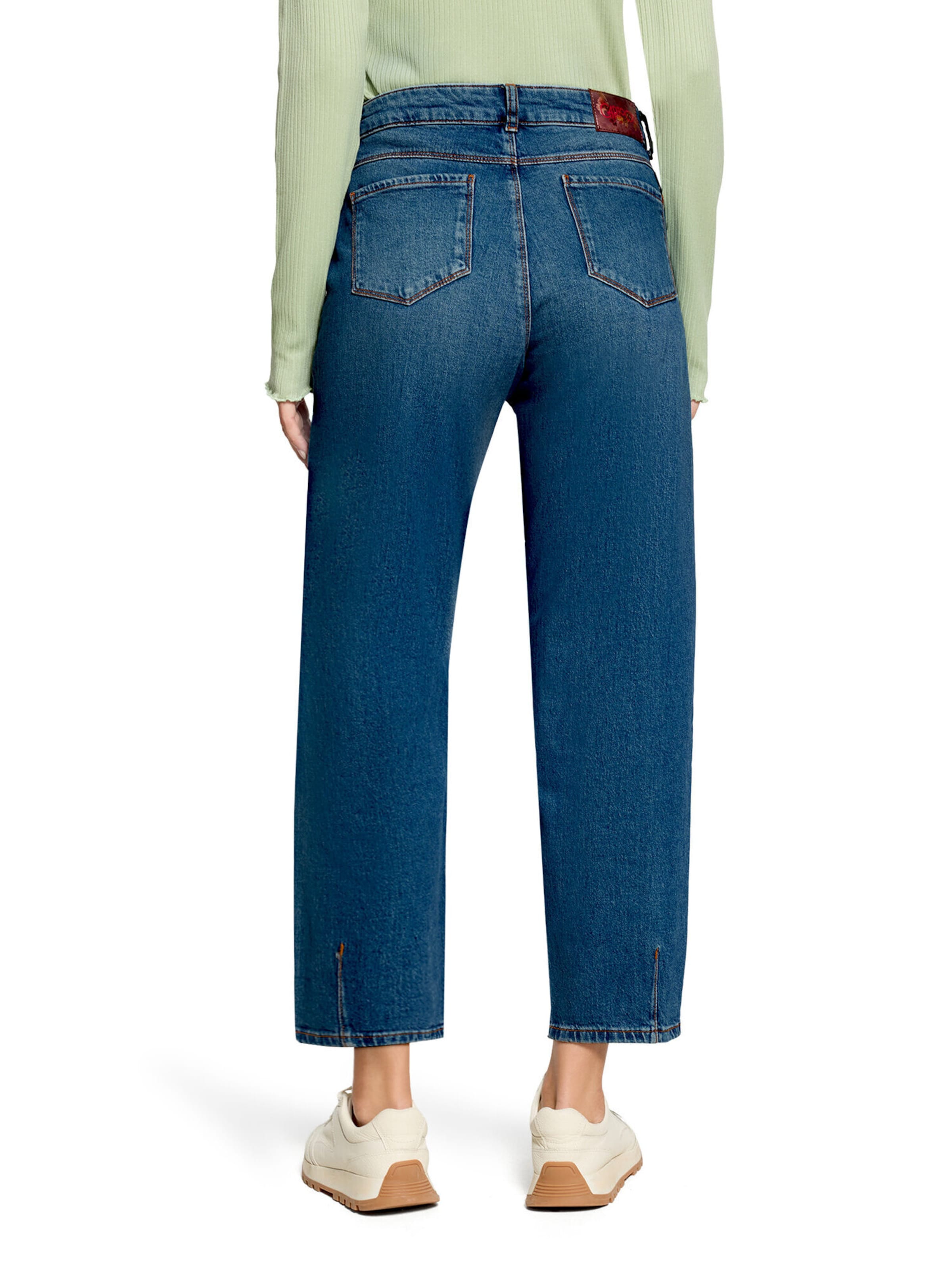 Cartoon Flared Jeans in Blau
