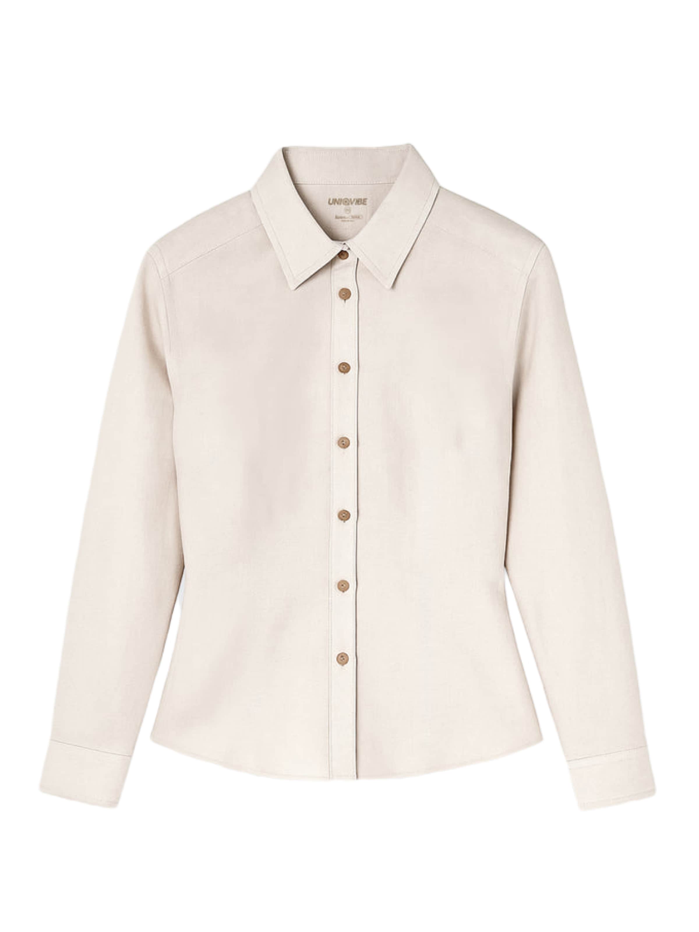 UNIQVIBE Bluse in Beige: Vorderseite