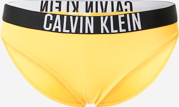 Calvin Klein Swimwear Bikini Bottoms in Yellow: front