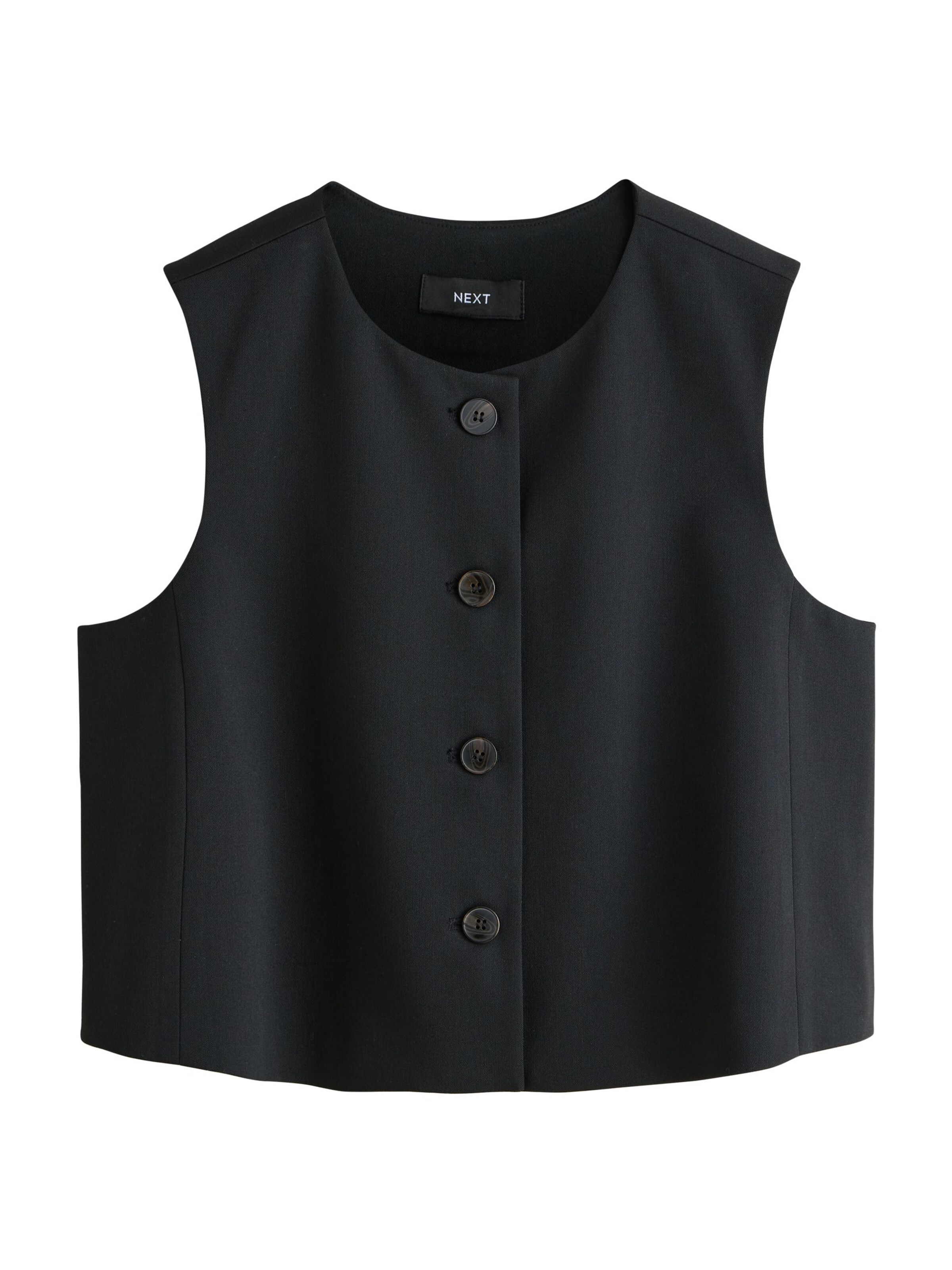 Next Anzugweste in Schwarz: Vorderseite