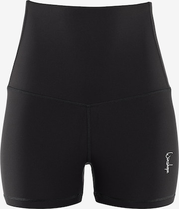 Winshape - Skinny Calças de desporto 'HWL512C' em preto: frente