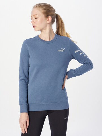 PUMA Sportief sweatshirt in Blauw: voorkant