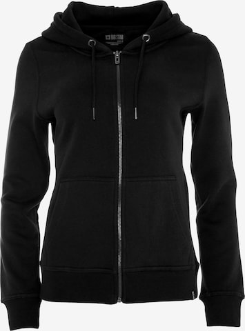 BIG STAR Zip-Up Hoodie in Black: front