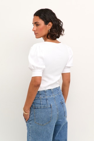T-shirt 'Carna' Kaffe en blanc