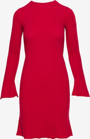 Rochie 'Sukienka prążkowana z poszerzonymi rękawami' de la made of emotion pe roșu: față