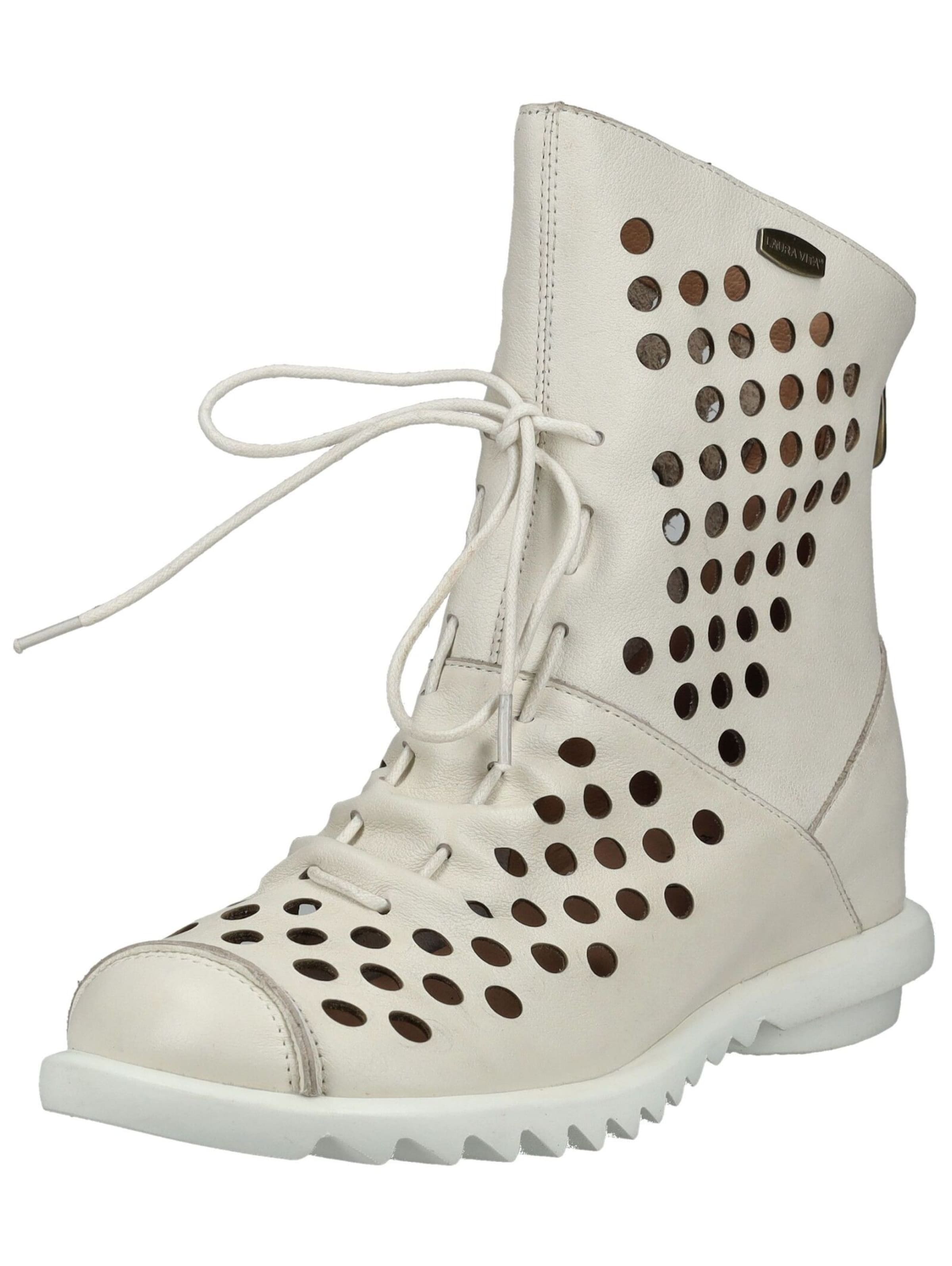Bottines à lacets Laura Vita en blanc : devant