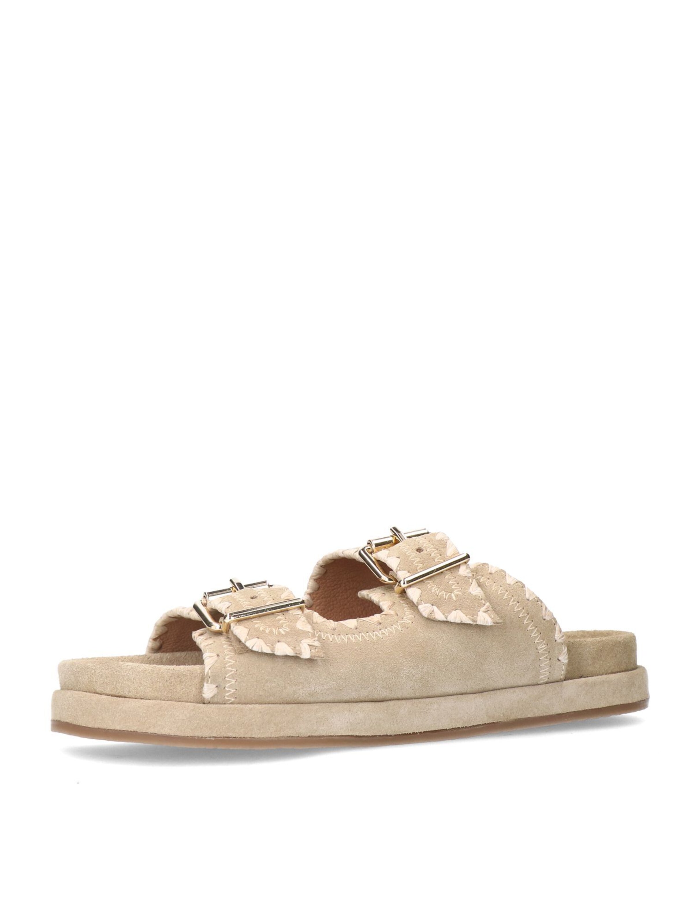 MANFIELD Mules in Beige: front