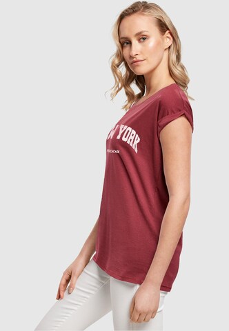 Merchcode Shirt 'New York' in Rood