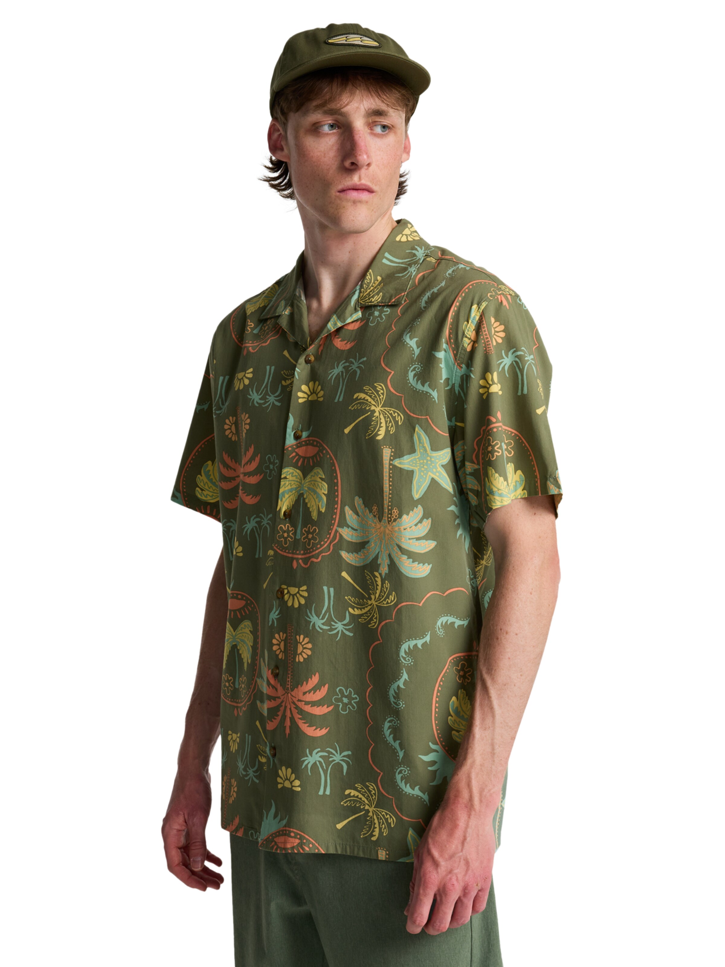 BILLABONG Comfort fit Button Up Shirt 'Vacay' in Green