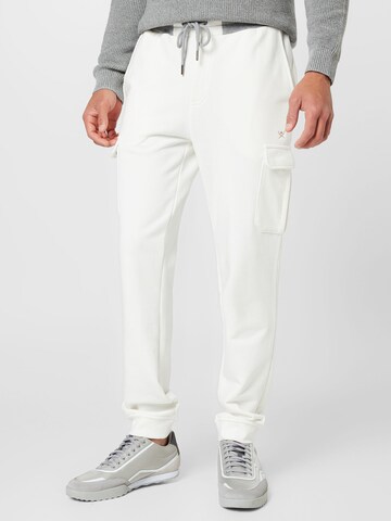 Hackett London Tapered Cargobroek in Beige: voorkant