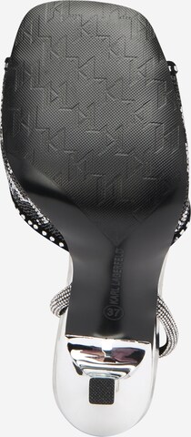 Karl Lagerfeld Remienkové sandále 'GALA' - strieborná