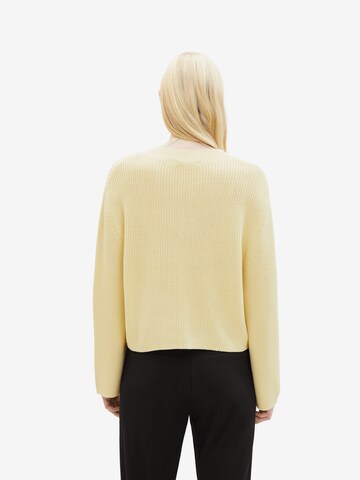 TOM TAILOR DENIM Sweater in Yellow