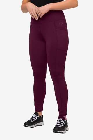 Skinny Pantalon de sport Ulla Popken en rouge : devant