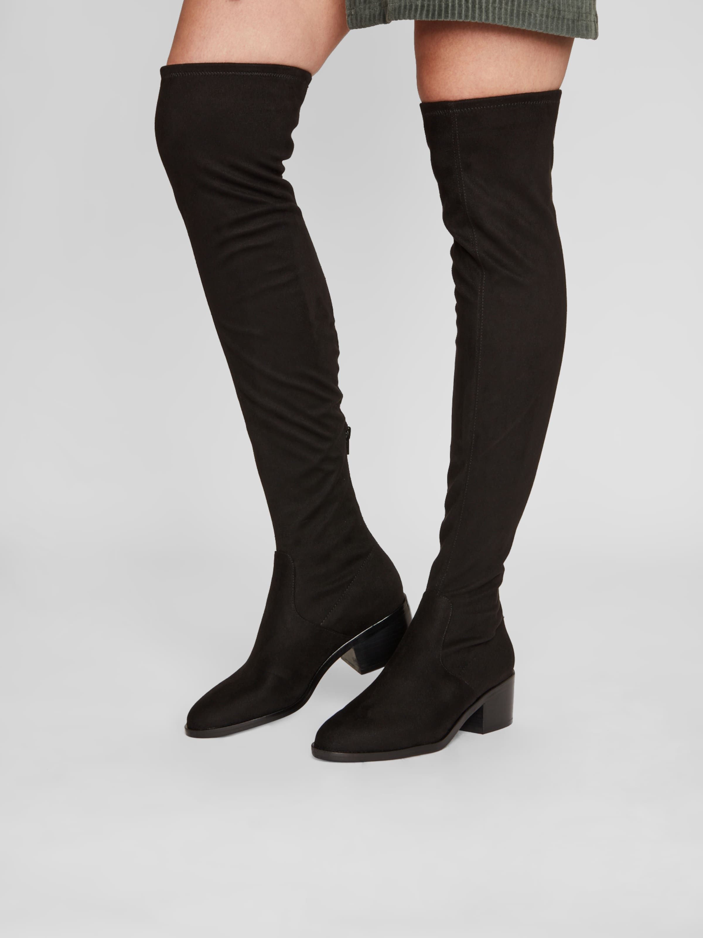 STEVE MADDEN Over the Knee Boots GEORGETTE in Black ABOUT YOU