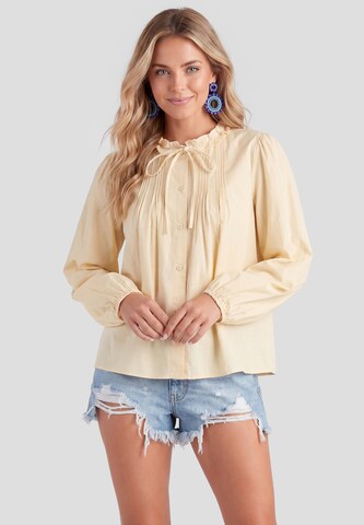IZIA - Blusa em amarelo: frente