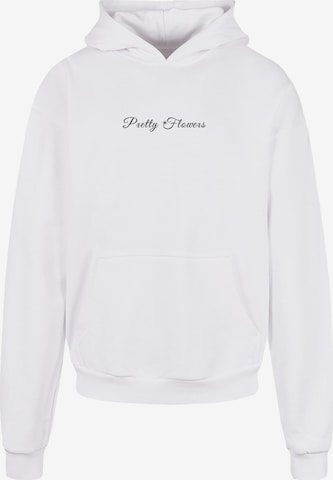 Sweat-shirt 'Pretty Flowers' Merchcode en blanc : devant