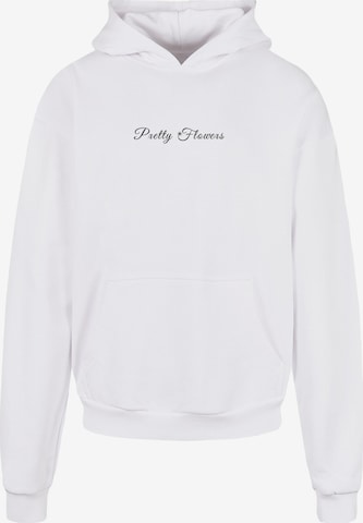 Merchcode Sweatshirt 'Pretty Flowers' in Wit: voorkant