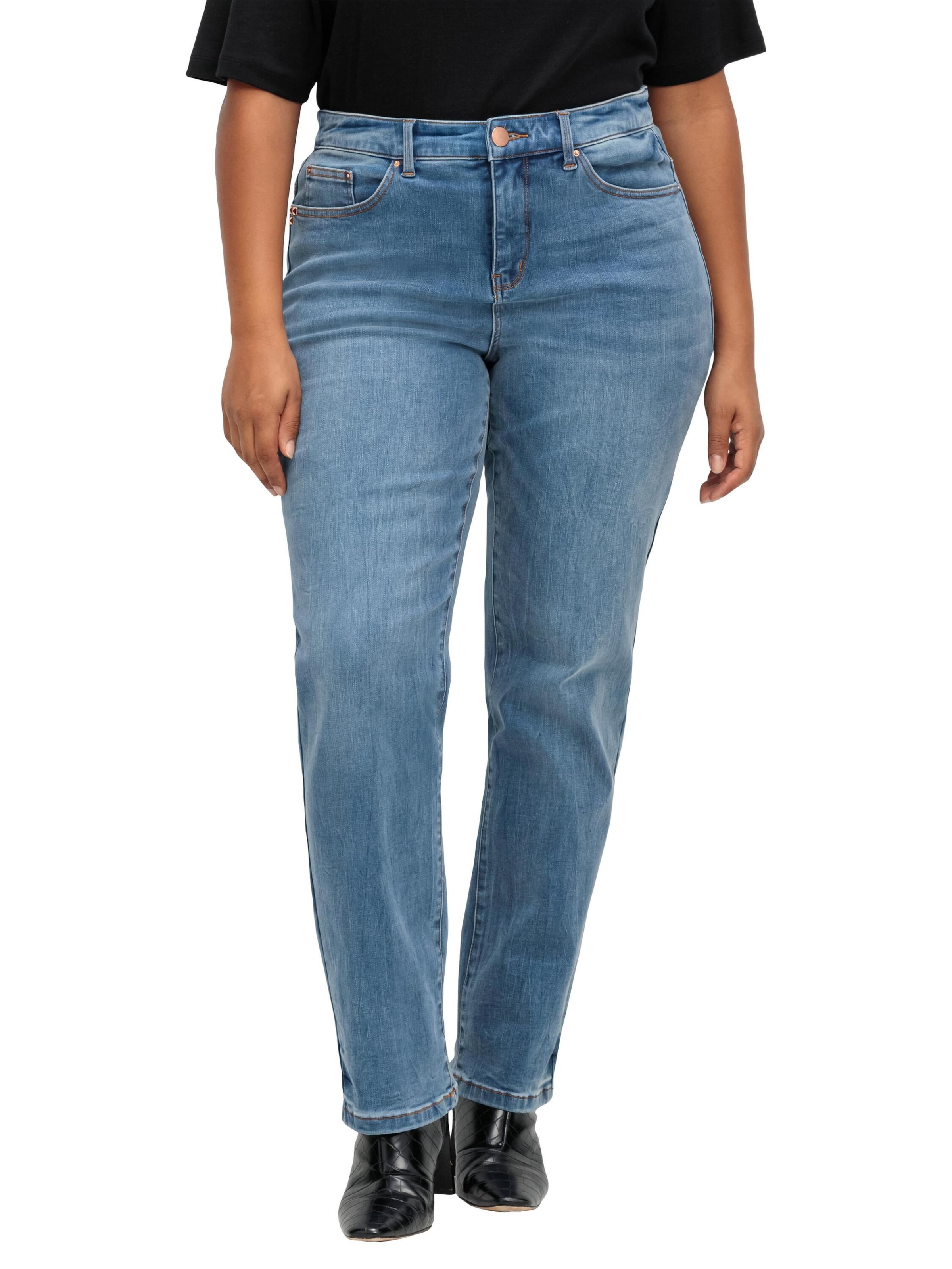 SHEEGO Regular Farkut värissä sininen: etupuoli