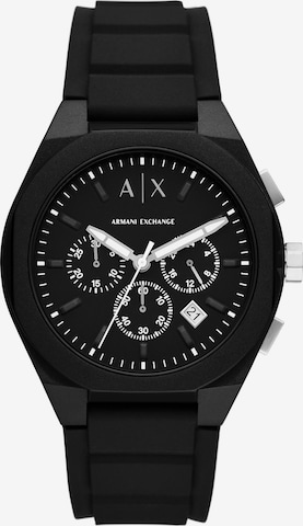 ARMANI EXCHANGE Uhr in Schwarz: predná strana