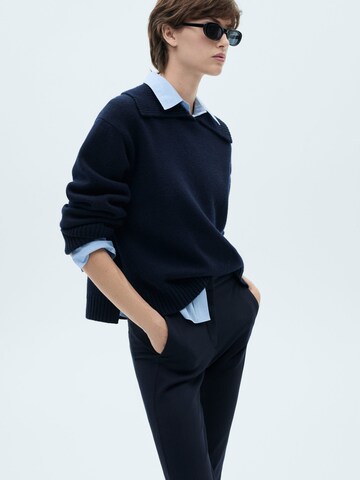MANGO Slimfit Hose 'COLA' in Blau