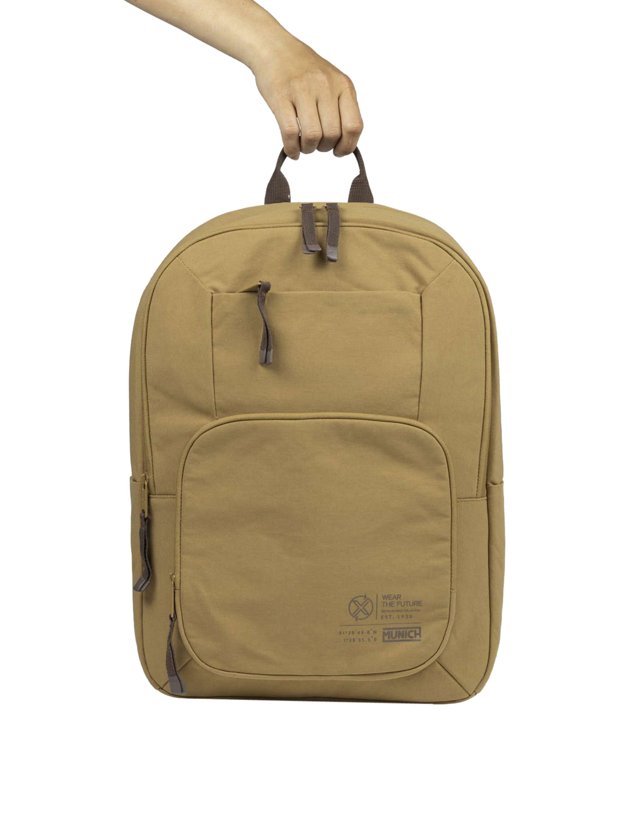 MUNICH Backpack ' TECA RECYCLED ' in Brown