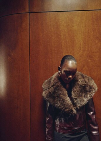 MANGO Winter Jacket in Red