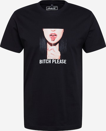 Tricou 'Bitch Please' de la Mister Tee pe negru: față