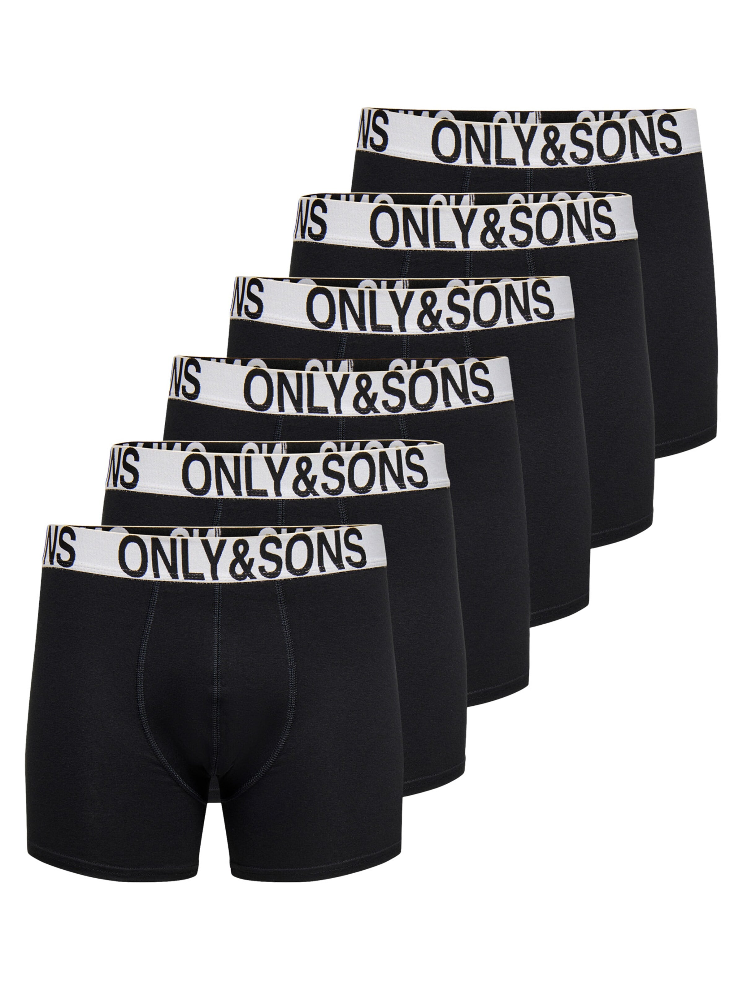 Only & Sons Boxershorts 'Basic' in Schwarz: Vorderseite