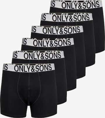 Only & Sons Boxershorts 'Basic' in Schwarz: Vorderseite