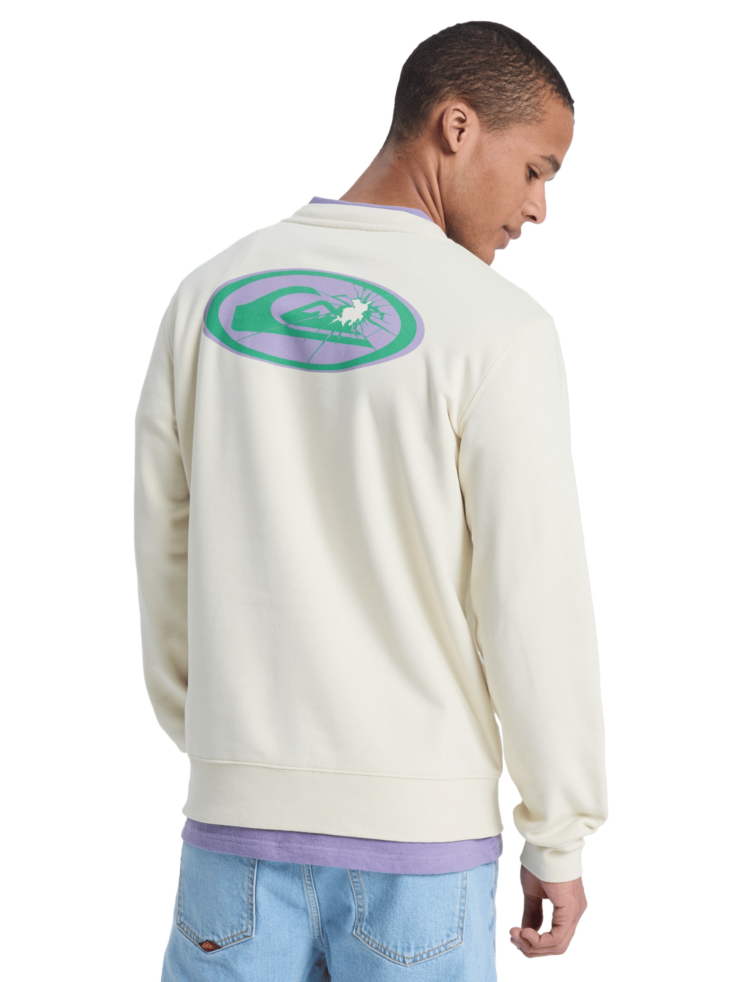QUIKSILVER Sweatshirt 'Graphic' in Beige