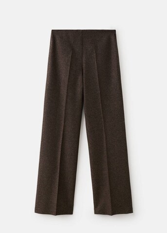 MANGO Wide leg Pleated Pants 'Piper' in Brown