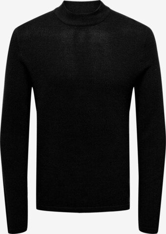 Only & Sons Sweater in Black: front