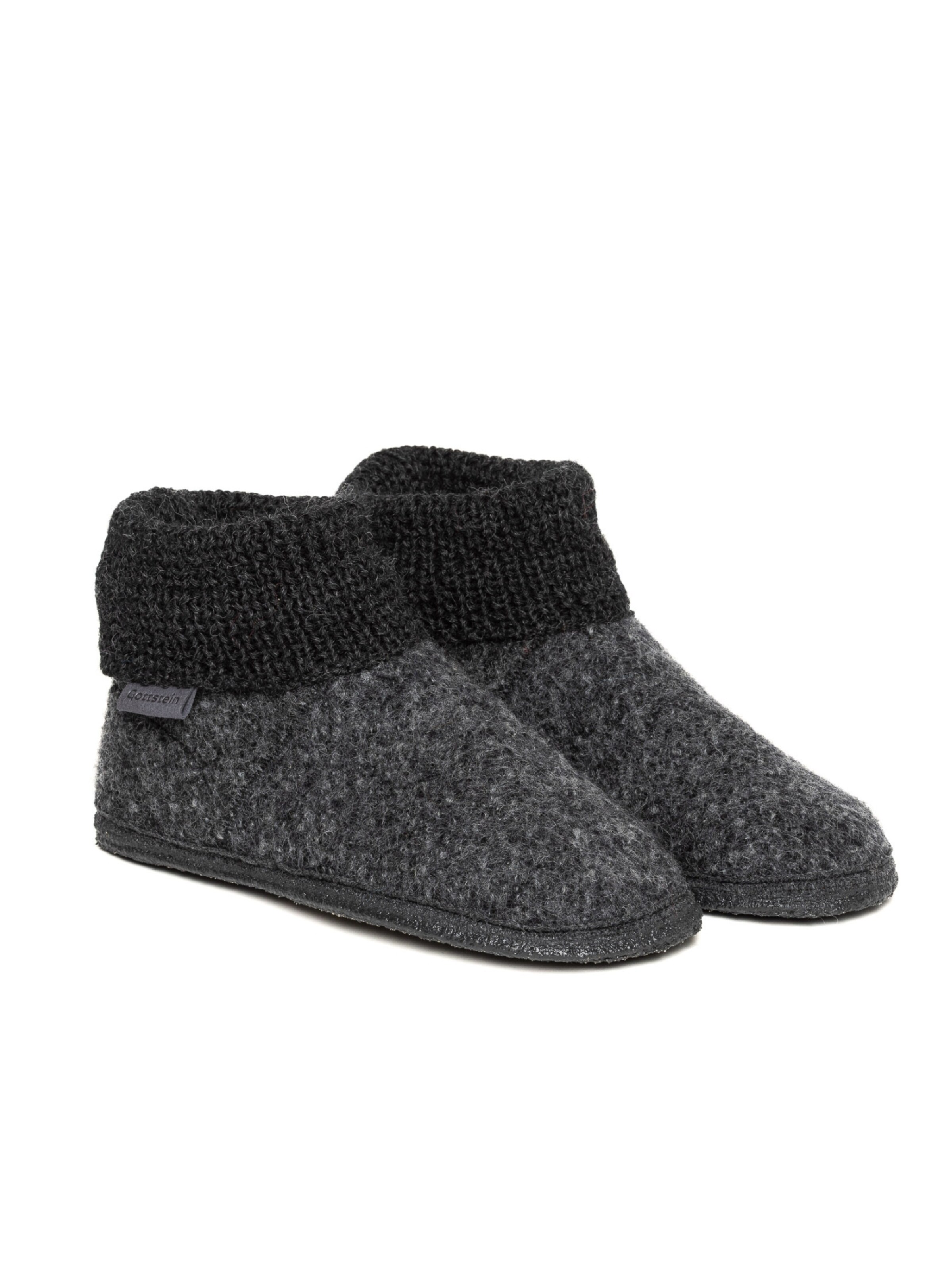 Gottstein Slippers 'Hüttenschuhe Wool Venture High' in Grey