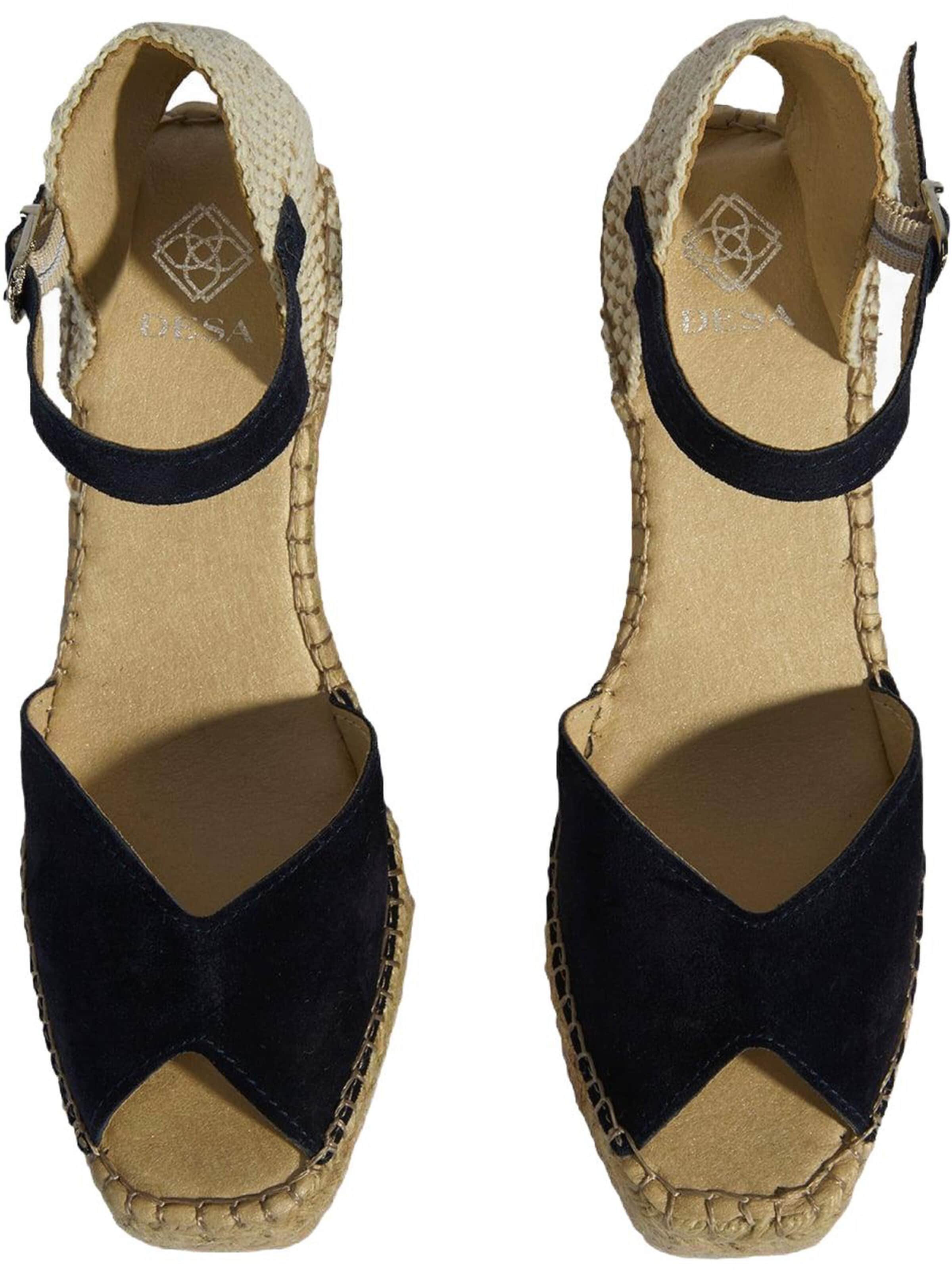 Desa Strap sandal 'Keil-Espadrilles' in Blue
