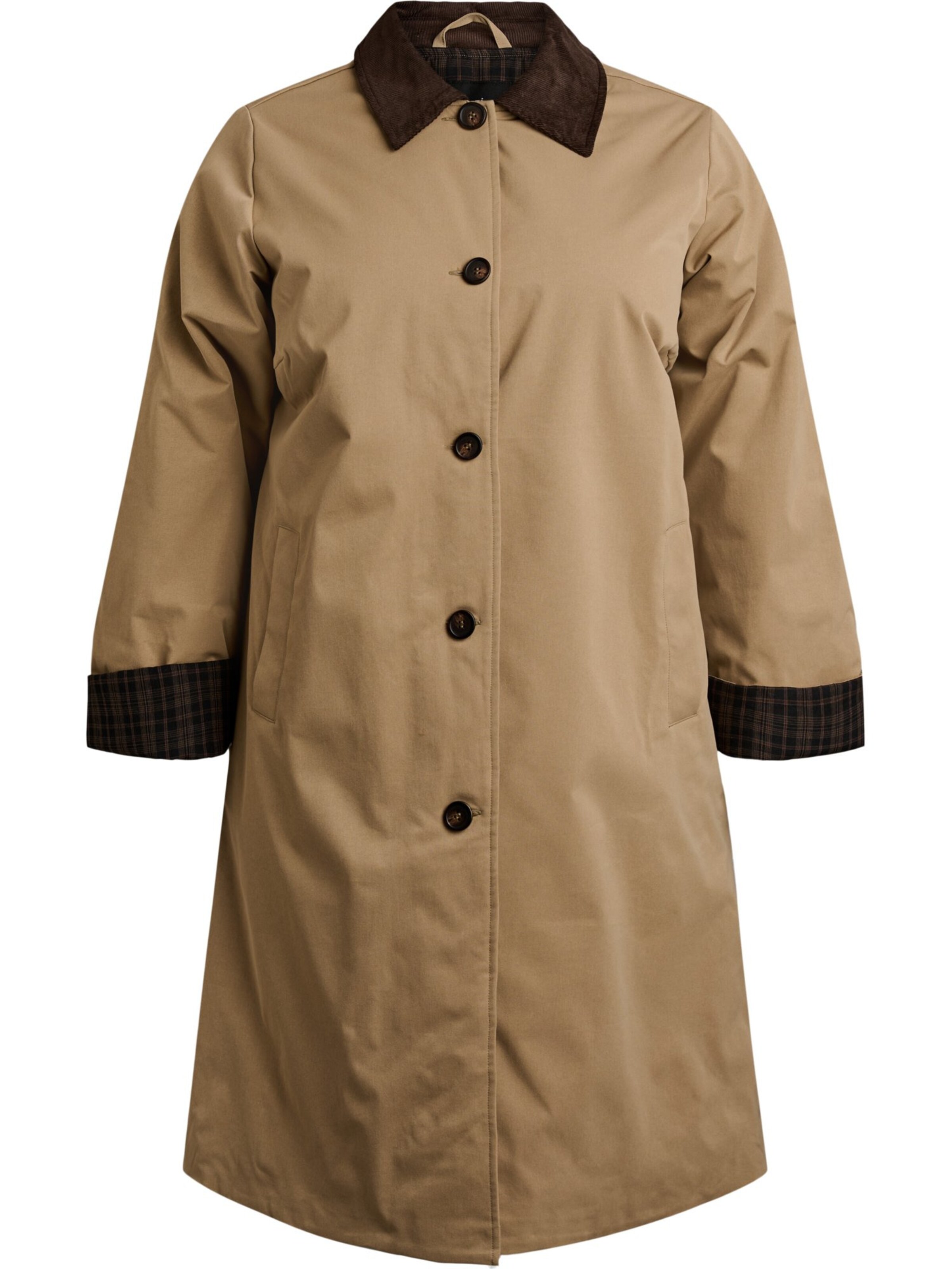 Manteau mi-saison 'MPALMA' Zizzi en marron : devant