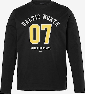 Men Plus Shirt in Black: front
