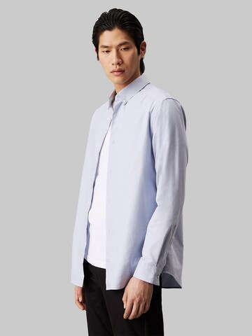 Calvin Klein Regular fit Button Up Shirt in Purple: front