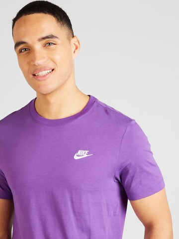 Nike Sportswear - Regular Fit Camisa 'CLUB' em roxo