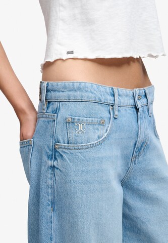 Superdry & Co Wide leg Jeans in Blauw