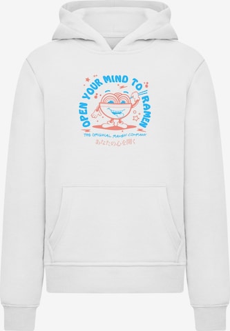 Merchcode Sweatshirt 'TORC - Open Your Mind' in White: front