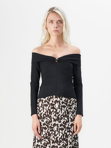 Abercrombie & Fitch Póló - fekete: elől