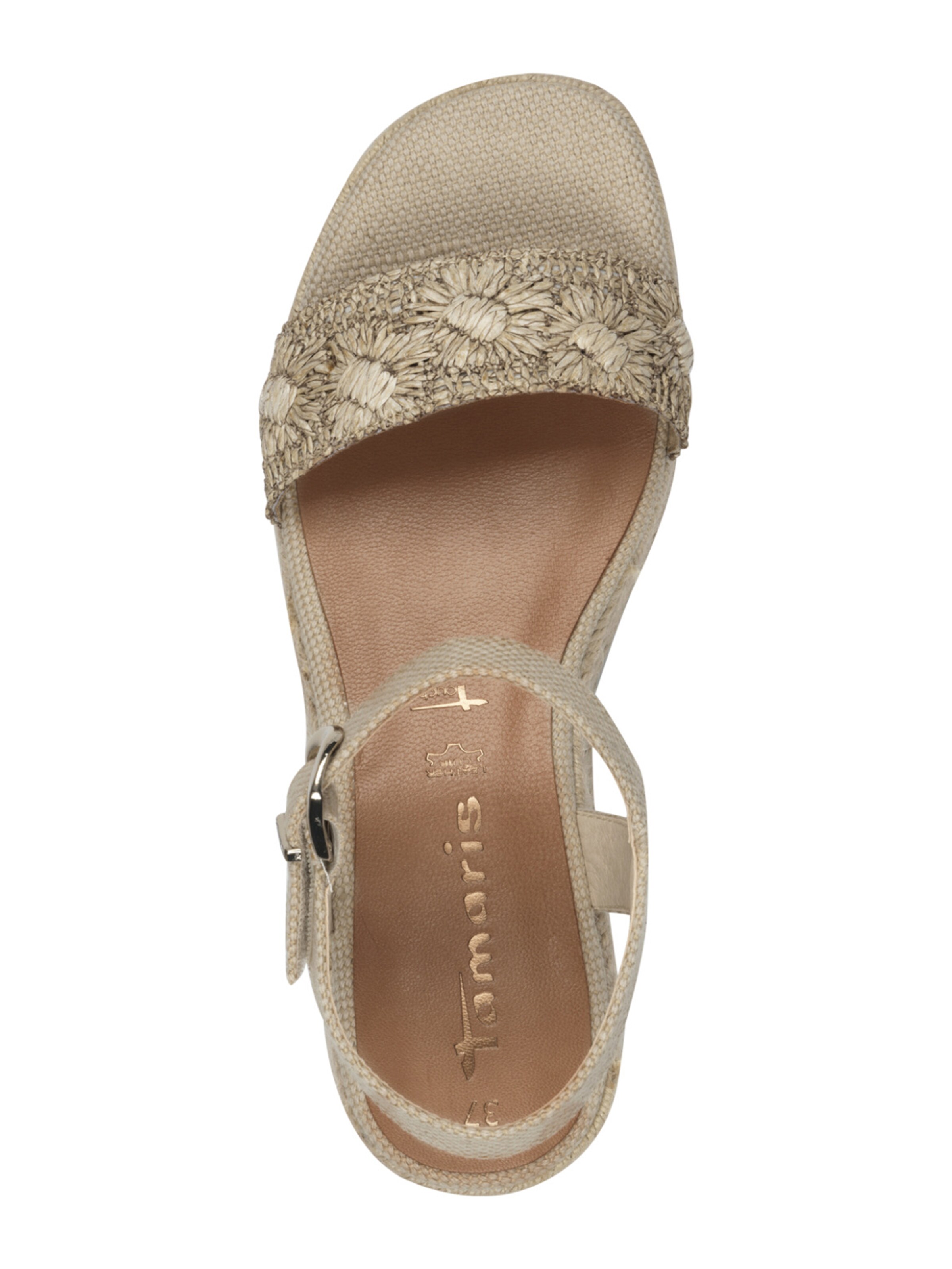 Tamaris Sandaler med rem i beige