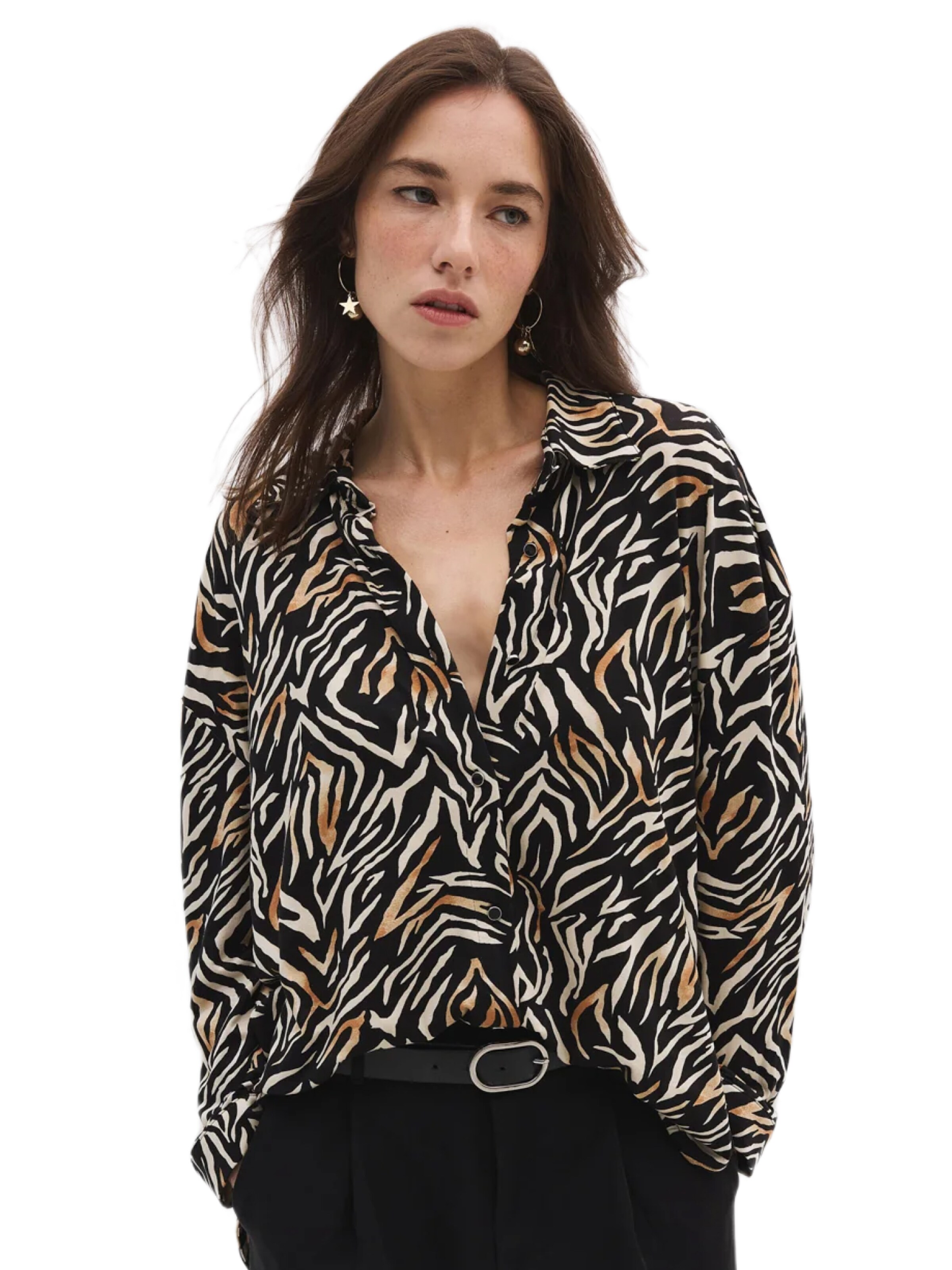 No Matter What Blouse in Zwart: voorkant